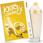 Keto Chow Banana - Keto Meal Replacement Shake Powder - Nutritionally Complete - Low Carb - Delicious Easy Meal Substitute - Protein Rich You Choose The Fat - Single Meal Sample