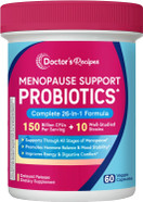 Doctor'S Recipes Menopause Probiotic Supplements For Women, Black Cohosh For Menopause Hot Flashes, Probiotics, With Ashwagandha, Dong Quai, Supports Mood, Energy, Hormone Balance, 60 Capsules