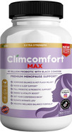 Climcomfort Max Menopause Support, 40 Billion Probiotic With Black Cohosh, 90 Capsules, Hormone Balance And Hot Flash Relief (1) Climcomfort Max Menopause Support, 40 Billion Probiotic With Black Cohosh, 90 Capsules, Hormone Balance And Hot Flash Relief (1)
