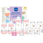 Mam Grow With Baby Feeding Set, Newborn Essentials Must Have For 0-3 Months, Anti-Colic Bottles, Pacifiers And Skinsoft Silicone Nipples, Baby Gift 11 Piece, Bpa Free For Girl Mam Grow With Baby Feeding Set, Newborn Essentials Must Have For 0-3 Months, Anti-Colic Bottles, Pacifiers And Skinsoft Silicone Nipples, Baby Gift 11 Piece, Bpa Free For Girl