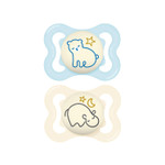 Mam Supreme Night Baby Pacifier, For Sensitive Skin, Patented Nipple, 2 Pack, 0-6 Months, Girl Mam Supreme Night Baby Pacifier, For Sensitive Skin, Patented Nipple, 2 Pack, 0-6 Months, Girl
