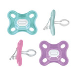 Mam Comfort Baby Pacifiers, Lightweight One-Piece Full Silicone Binky For Newborns 0-3 Months, Bpa-Free Nipple, Easy To Clean Pacifier, Best For Breastfed Babies, 4 Count Binkies