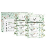 The Honest Company Clean Conscious Multi-Use Wipes | Hypoallergenic + Unscented For Sensitive Skin | Over 99% Water, Compostable, Plant Based, Baby Wipes | Pattern Play, 10 Count