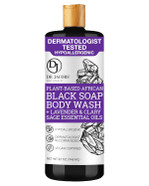 Dr Jacobs Naturals Authentic African Black Liquid Soap With Sensual Monoi Scent | All-In-One Face Wash, Sensitive Skin Body Wash, Shampoo, Shaving Soap | Moisturizing And Nourishing Formula | 16Oz 1Pk