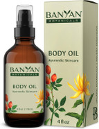 Banyan Botanicals Body Oil  Lightweight & Non-Greasy Body Oil  Ayurvedic Skin Care With Organic Jojoba Oil & Herbs For Soft, Smooth Skin  4 Oz  Non-Gmo, Cruelty Free, Paraben Free Massage Oil