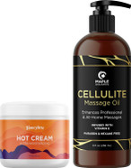 Anti Cellulite Massage Oil - Skin Firming Hot Cream And Cellulite Oil For Men And Women With Essential Oils - Advanced Formula For Thighs And Butt