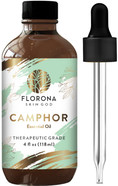 Florona Camphor Oil 100% Pure & Natural - 4 Fl Oz, For Hair, Face & Skin Care, Massage
