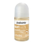 Babaria Roll-On Deodorant, Oat - Antiperspirant For Women And Men - 24-Hour Protection For Sensitive Skin - Soothing Anti Sweat Deodorant - 1.7 Oz