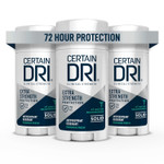 Certain Dri Extra-Strength Clinical Antiperspirant Solid Deodorant For Men & Women - 72-Hour Sweat & Odor Protection - Hyperhidrosis Treatment - Powder Fresh Scent