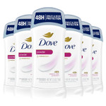 Dove Invisible Solid Antiperspirant Deodorant Stick For Women, Powder, For All Day Underarm Sweat & Odor Protection 2.6 Oz, 6 Count