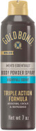 Gold Bond Men'S Essentials Talc-Free Body Powder Spray 7 Oz. Recharge Scent Wetness Protection