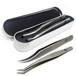 90 Degree Lash Tweezers For Eyelash Extensions - Stainless Steel Curved Tweezers For Eyelash - Lash Extension Kit With Sharp Tweezer  Lash Tool For Lash Extension - Gold