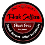 Charcoal Shave Soap | Redwood & Saffron | Mens Natural Solid Shaving Cream | Moisturizing | Oat Protein || Made In Canada - Muslim Cosmetics - Black Saffron (Bar)