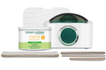 Clean + Easy Mini Pot Waxing Kit  All-Purpose Hair Removal Wax, Includes Soft Wax For Body & Facial Hair, Warmer, Muslin Strips & Sticks, 120 V Clean + Easy Mini Pot Waxing Kit  All-Purpose Hair Removal Wax, Includes Soft Wax For Body & Facial Hair, Warmer, Muslin Strips & Sticks, 120 V