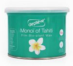 Depileve Monoi Of Tahiti Extra Film No-Strip Wax - Fast Drying, Easy To Spread Full Body Wax - Ideal For All Skin Types - Opalescent Aqua Formula With Elastic Texture And Floral Scent - 14.1 Oz