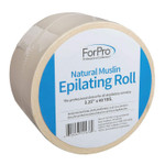 Forpro Professional Collection Natural Muslin Epilating Roll, Tear-Resistant, For Hair Removal, 3.25 W X 40 Yds