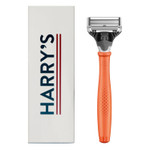 Harry'S Razor For Men - Razor Handle And Razor Blade Cartridge - Shaving Gift Set For Him - Orange