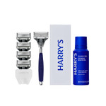 Harry'S Shaving Kit For Men - Razor Handle, 5 Razor Blade Refills, Foaming Shave Gel, And Travel Blade Cover - Chrome Edition