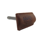 Hide & Drink, Leather Double Edge Safety Razor Head Protective Sheath, Shaving Travel Cover Handmade (Bourbon Brown) Hide & Drink, Leather Double Edge Safety Razor Head Protective Sheath, Shaving Travel Cover Handmade (Bourbon Brown)