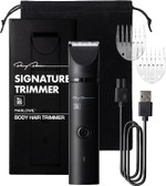 Marlowe. No. 069 Hair Trimmer For Men, Signature Body Hair Trimmer, Lightweight, Waterproof Personal Groomer With Detachable Stainless Steel & Ceramic Blades, Rechargeable Battery