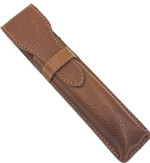 Parker Leather Saddle Brown Protective/Travel Case For Straight, Shavette And Barber Razors - From Parker Safety Razor