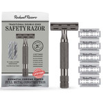 Rockwell Razors 2C Gunmetal Chrome Double Edge Safety Razor With Adjustable Shave Settings And 5 Fully Recyclable Razor Blades. Reusable Safety Razors For Men And Women Rockwell Razors 2C Gunmetal Chrome Double Edge Safety Razor With Adjustable Shave Settings And 5 Fully Recyclable Razor Blades. Reusable Safety Razors For Men And Women