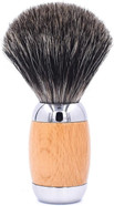 Taconic Shave 100% Mixed Badger Shaving Brush  Extra-Dense 22 Mm Knot For Rich Lather, Beechwood & Chrome Ergonomic Handle + Lucite Stand Included