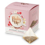 Pinky Up Red Raspberry Truffle Pyramid Tea Sachets - 10 mg Caffeine Per Serving, NON-GMO & Gluten Free, Certified Kosher - 15 Biodegradable Whole Tea bags