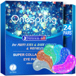 Eye Gel Pads (24 Pairs) - Under Eye Patches For Puffy Eyes, Wrinkles, Dark Circles, Natural Collagen Eye Gels, Under Eye Mask Patches For Face To Soothe Puffiness, Eye Bags
