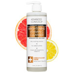 Advanced Clinicals Gentle Vitamin C Face Wash For Women & Men | Citrus Scented Gel Facial Cleanser Soap | Aloe Vera + Ferulic Acid Hydrating Foaming Wash For Cleansing Dirt & Oil, Large 11.75 Fl Oz