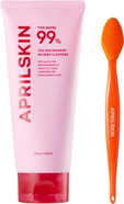Aprilskin Txa Bubble Gum Cleanser With Pore Brush: Txa Niacinamide 99 Pore Care Pink Bubble Gum Deep Cleanser(4.23 Fl.Oz.)+Pore Cleansing Facial Silicone Brush