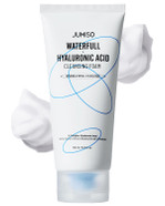 Jumiso Waterfull Hyaluronic Acid Cleansing Foam - Korean Face Wash 3-Complex Hyaluronic Ceramides Lha Gentle Exfoliating Hydrating Cleanser All Skin Types Non-Stripping 5.07 Oz