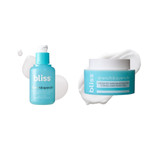 Bliss Hyaluronic Acid Drench & Quench Serum + Moitsturizer Hydrating Ingredients For Dry, Sensitive Skin - Lightweight Gel Formula For Deep Hydration & Plump Skin - Clean, Cruelty-Free - 1 Fl Oz