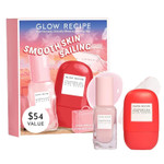 Glow Recipe Smooth Skin Sailing Skincare Set - Watermelon Glow Pink Juice Facial Moisturizer + Silicone-Free Bha Strawberry Pore Minimizer Blurring Drops (2 Count)