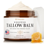 Honeyskin Whipped Tallow And Honey Balm  100% Grass-Fed All Natural Mountain Beef Tallow For Skin Face Moisturizer  Nourishing, Hydrating Balm For Dry, Sensitive Skin  Gentle Soothing Care, 2Oz