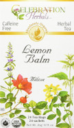 Celebration Herbals Organic Lemon Balm Tea Bags, 24 Count24 Count (Pack Of 1) Celebration Herbals Organic Lemon Balm Tea Bags, 24 Count24 Count (Pack Of 1)