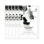 Namask Pore&Wrinkle Charcoal Skin Elasticity Face Mask Sheets Set Of 5 Pcs | Korean Hydrating Face Mask, Anti-Wrinkle And Pore Control Sheet Mask For All Skin Types