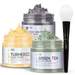 Anai Rui Turmeric Vitamin C Clay Mask -Rose Facial Mask -Avocado Green Tea Mud Mask,Facial Mask Skincare For Deep Cleansing,Purify Pores, Spa Mask Set, Facial Mask Set Gifts Set 2.5 Oz Each Anai Rui Turmeric Vitamin C Clay Mask -Rose Facial Mask -Avocado Green Tea Mud Mask,Facial Mask Skincare For Deep Cleansing,Purify Pores, Spa Mask Set, Facial Mask Set Gifts Set 2.5 Oz Each