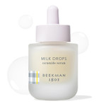 Beekman 1802 Milk Drops Ceramide Facial Serum - Squalane Oil, Hyaluronic Acid & Goat Milk Face Moisturizer - Boosts Skin Radiance & Hydrates Deeply - Fragrance Free, Cruelty Free