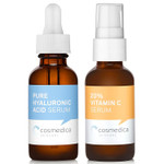 Cosmedica Skincare Set- Vitamin C Super Serum And Pure Hyaluronic Acid