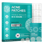 Hydrocolloid Pimple Patches (Made In Korea) Fsa/Hsa Eligible - Vegan, Hypoallergenic, Cruelty-Free Acne Circle Stickers For Overnight Use, For Zits, Spots, Pimples, Whiteheads (110 Count, Mixed Sizes)