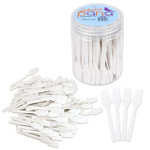 Pana (200 Pieces Of White Color Cosmetic Make Up Disposable Plastic 2.5" Spatulas Skin Care Facial Cream Mask Spatula