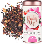 Pinky Up Organic Hibiscus Tea Loose Leaf Rosehip Blend | Whole Leaf Dried Hibiscus Flower | Caffeine Free, Calorie & Gluten Free | 3.2oz / 90g Tin - 25 Servings