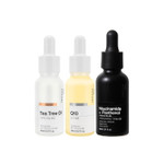 The Potions Pore Control Set | Tea Tree Oil, Q10 Ampoule, Niacinamide & Panthenol Serum For Clear, Balanced Skin, Korean Skincare Routine