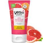 Yes To Grapefruit Daily Facial Scrub & Cleanser, Exfoliating & Restoring Cleanser That Enhances Skins Radiance, With Antioxidants, Lemon Balm Extract, & Vitamin C, Natural, Vegan & Cruelty Free, 4 Oz