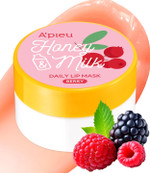 A'Pieu Honey & Milk Daily Lip Mask (Berry) - Nourishing Overnight Korean Lip Mask | Hydrating Lip Moisturizer With Honey, Propolis & Royal Jelly For Soft, Plush Lips
