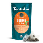 Teatulia Organic Oolong Tea Bags (50 Pyramid Teabags) Whole Flower | 100% Compostable | Sustainably Grown In Bangladesh