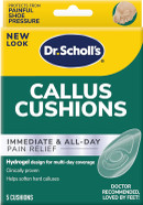 Dr. Scholl'S Callus Remover Gel Kit With Fast Acting Formula, Exfoliating Foot File, And 5 Count Cushions For Callus Pain Relief Protection