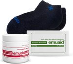 Emuaid Emuaidmax Nail Fungus Kit - Emuaidmax Maximum Strength 2Oz With Silver Ionic Socks Therapeutic Moisture Bar Is Suitable For Nail Fungus, AthleteS Foot, Foot Ulcers, Cracked Heels
