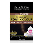 John Frieda Precision Foam Colour, Light Natural Brown 6N, Full-Coverage Hair Color Kit, Anti-Fade Gray Coverage, Deep Color Saturation Hair Dye, 1 Application